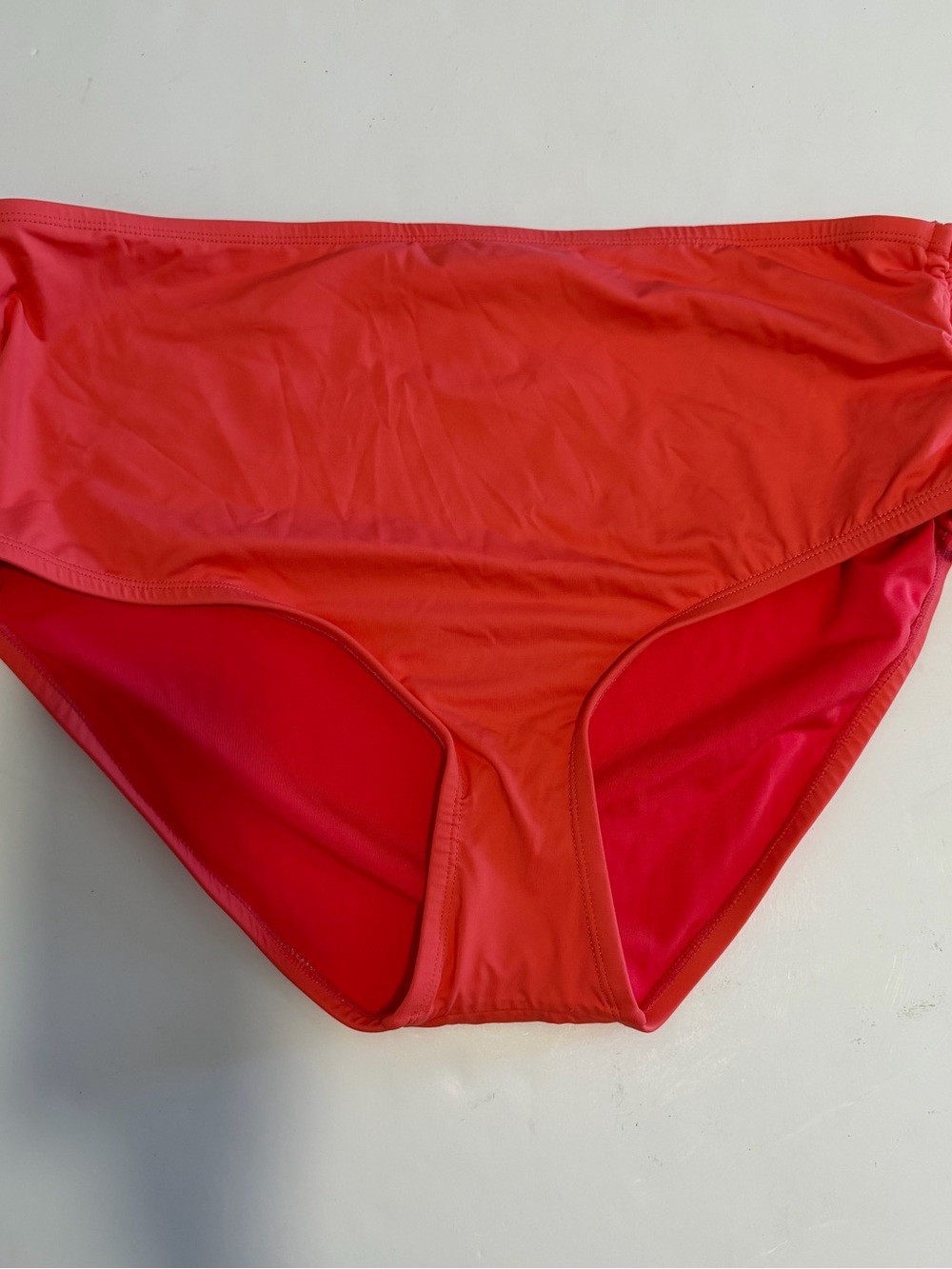Beach House Vibrant Coral High-Waist Bikini Bottoms